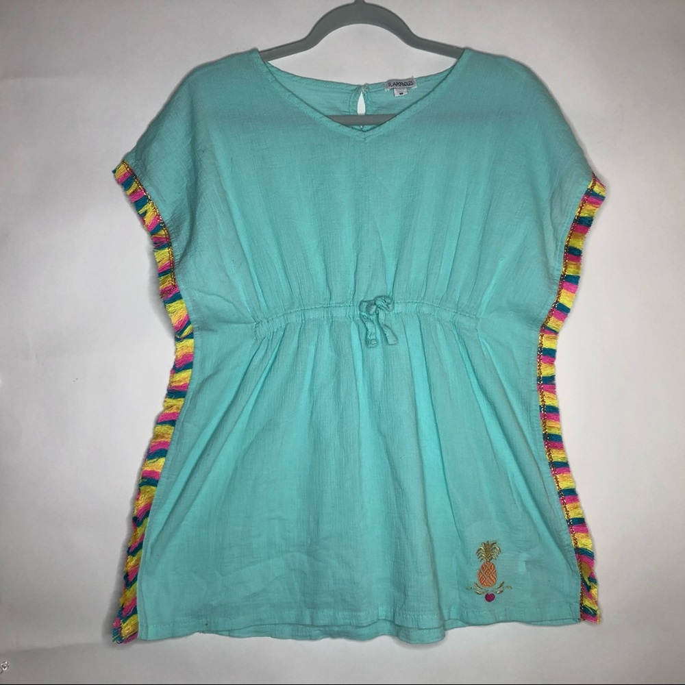 FLAPDOODLES sleeveless fringe top neon colors 10